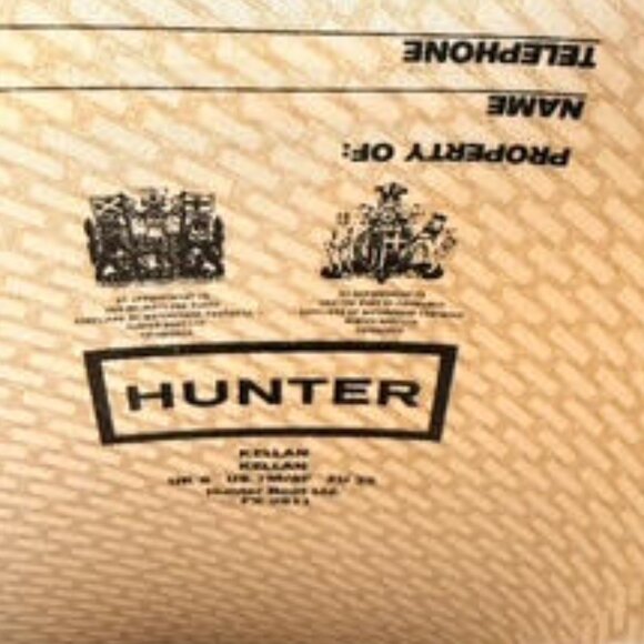 Hunter Original Tall High Gloss Wedge Rain Boots Black Rubber Heeled WMS Size 8 - Picture 11 of 15